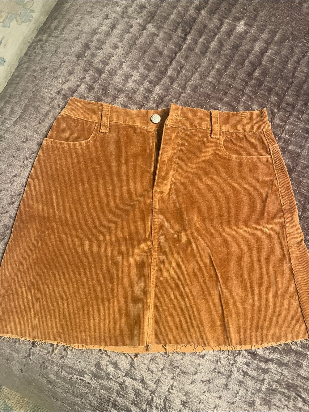 NWT size M Rust Corduroy A-Line Skirt - Women's